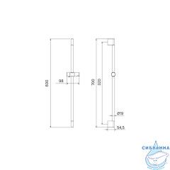 Штанга душевая 60 см Iddis Agua AGU60C0i17 (хром)