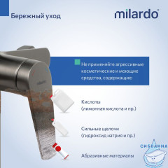 Душевая система Milardo Лип  250 LEAGM5FM06 1 режим (графит)