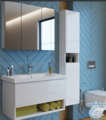 Тумба Dreja Perfecto 60 с раковиной Грейс 60 белый