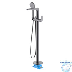 Смеситель для ванны напольный Aquatek Бетта AQ1145BGM (оружейная сталь)