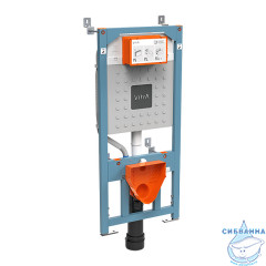 Инсталляция Vitra с кнопкой смыва в комплекте с унитазом Vitra Sento Rim-Ex c сиденьем Soft close (микролифт) 9830B003-7207