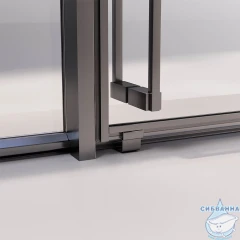 Душевое ограждение Veconi Прато 150x90 профиль графит, стекло прозрачное PR3/L-SP-15090-01-GR-C4 (без поддона)