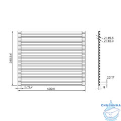Ролл-мат, нерж. сталь, сатин, 349*430, Kitchen Line, IDDIS, ROL35SRi59