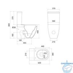 Унитаз-компакт безободковый с системой смыва Торнадо, Slide, IDDIS, SLIRDSEi24