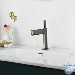 Смеситель для раковины Gappo G1052-89 (без донного клапана) (оружейная сталь)