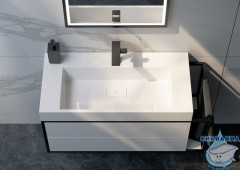 Тумба Aqwella Clarberg Logic 80 L с раковиной Toledo 70 белый глянцевый