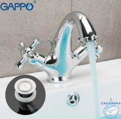 Смеситель для раковины Gappo G1042 (без донного клапана) (хром)