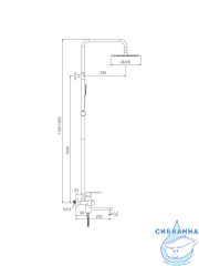 Душевая система Frap F24806-9 250 1 режим (оружейная сталь)