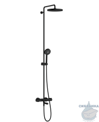 Душевая система Jacob Delafon Atom 250 1 режимE26237-BL (черный матовый)