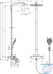 Душевая система Hansgrohe Raindance E 360 Showerpipe 27113400