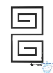 Полотенцесушитель электрический Indigo Lira (с таймером) 60х100 черный муар (с возможностью скрытого подключения, подключение R)