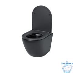 Унитаз подвесной безободковый, чёрный матовый, Blanco, IDDIS, BLAR3BMi25