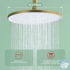 Душевая система Raglo 260 1 режим R03.24.03 (сатин золотой)