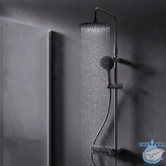 Душевая система AM.PM Like 220 1 режим F0780722 (чёрный матовый)