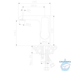 Смеситель для раковины Rossinka W35-11 (без донного клапана) (хром/белый)