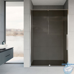 Дверь в нишу Vincea Arno 120 профиль хром, стекло тонированное VPS-1A120CG