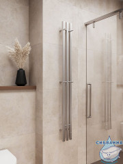 Полотенцесушитель электрический Terminus Tres 16х160 квадратная (с возможностью скрытого подключения) (хром)