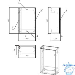 Тумба Cersanit Moduo 40 белый с раковиной Cersanit Como 40
