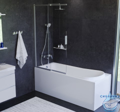 Шторка для ванны Am.Pm Like W80S-100PS-150MT 50-100х150