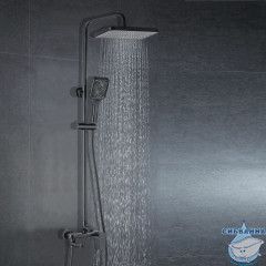 Душевая система Azario Arizona 300 1 режим AZ-20BS (черный матовый)