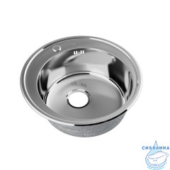 Мойка, нержавеющая cталь, полированная, D510, Basic, IDDIS, BAS51P0i77