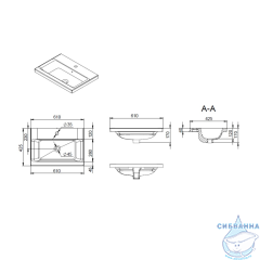 Мебельная раковина Am.Pm Gem 60 M90WCC0602WG