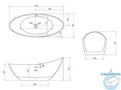 Акриловая ванна Abber 184х79 AB9233