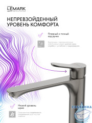 Смеситель для раковины Lemark Сибирь LMF-7015B-GM (графит)