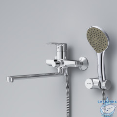 Смеситель для ванны AM.PM Gem F90A95000  с душевым гарнитуром (хром)