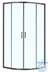 Душевое ограждение Azario Milton 90x90 профиль черный, стекло прозрачное AZ-ND2142 900 Black (без поддона)