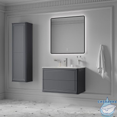 Тумба подвесная, 80 см, темно-серый, Oxford Neo, IDDIS, OXN80D0i95 подходит умыв. 0108000i28