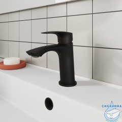 Смеситель для умывальника, черный матовый, Rora, Milardo, RORBL00M01