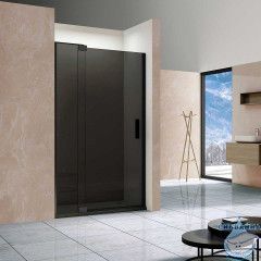 Дверь в нишу Vincea Extra 80-90 профиль черный, стекло тонированное VDP-1E8090CGB