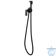 Встраиваемый смеситель с гигиеническим душем ABBER Weiss Insel AF8025B (черный матовый)