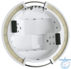 Акриовая ванна Gemy G9060 B 210х210 с гидромассажем