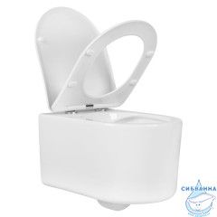 Унитаз подвесной безободковый Aquatek Мия AQ2004-00 (с сиденьем Soft Close (микролифт) 