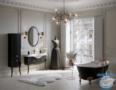 Зеркало 65 см Aqwella Clarberg Borgia черный