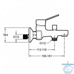 Смеситель для ванны Jacob Delafon EO E24160RU-CP (хром)