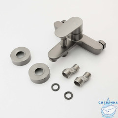 Смеситель для ванны Aquatek Ника AQ1840BGM (оружейная сталь)