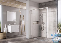 Дверь в нишу Ravak Blix Slim BLSDP2 120 см профиль хром