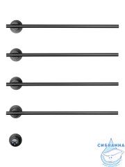 Полотенцесушитель электрический  Wonzon&Woghand Dortmund 58х71 WW-A364-GM (с возможностью скрытого подключения, подключение универсальное) (графит)