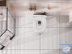 Унитаз ABBER Rechteck AC1218 подвесной белый, безободковый, смыв торнадо и струйный смыв