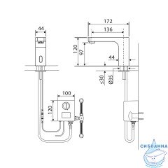 Смеситель для раковины Timo Torne 4313/17F (без донного клапана) (золото матовое)
