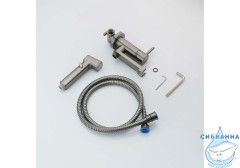 Встраиваемый смеситель с гигиеническим душем Aquatek Ника AQ1819BGM (оружейная сталь)