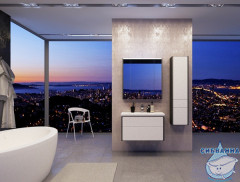 Тумба Roca Ronda 70 с раковиной Roca Gap 70 белый/антрацит