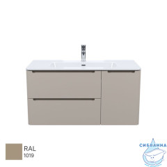 Тумба с умывальником, подвесная, 100 см, капучино, Edifice, IDDIS, EDI10C0i95K подходит умыв. 0101000i28