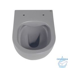 Унитаз подвесной безободковый Abber Bequem AC1101MG с сиденьем Soft Close (микролифт) (серый матовый)