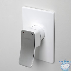 Встраиваемый смеситель для душа Wasserkraft Aller 10651W (хром/белый)