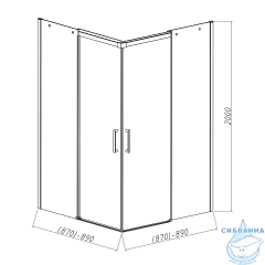Душевое ограждение Vincea Dice 100x100 профиль хром, стекло прозрачное VSS-4D100CL