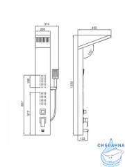 Душевая панель Frap F24005-5 (сатин)